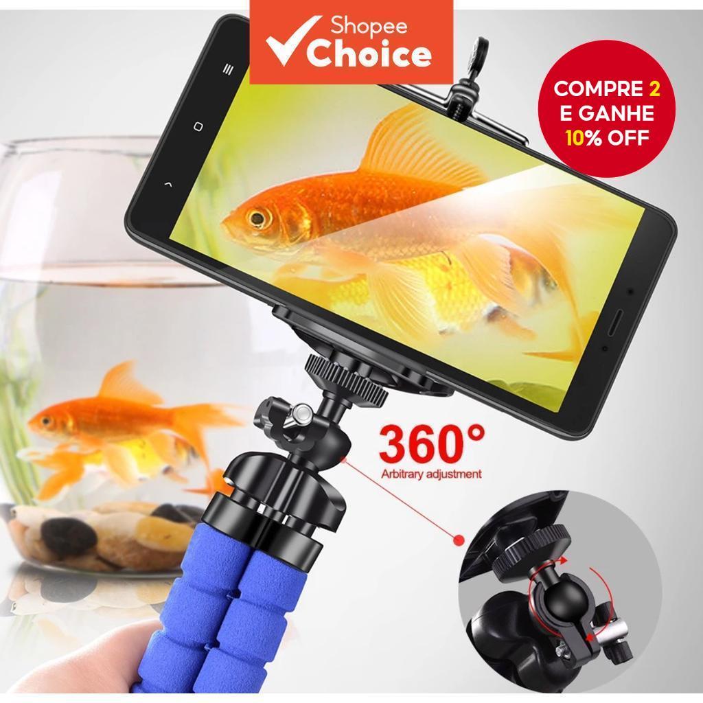 Tripé novo e moderno para celular, suporte para câmera móvel, clip para smartphone, monopé, tripé octopus, mini tripé e