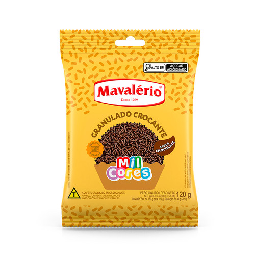 Granulado Crocante Sabor Chocolate 120g MAVALÉRIO