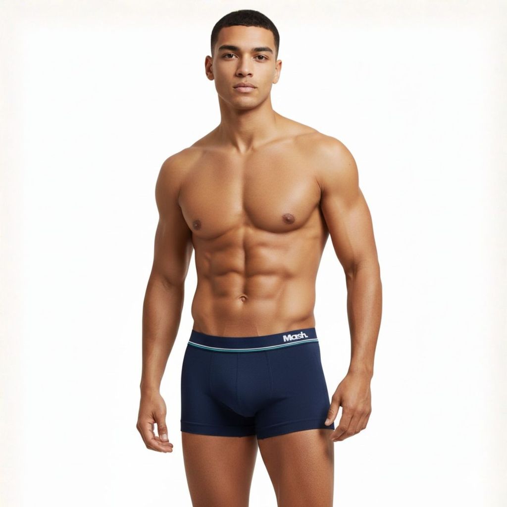 Cueca Boxer Box Sem Costura Mash Cós Elástico Absorve Suor Poliamida