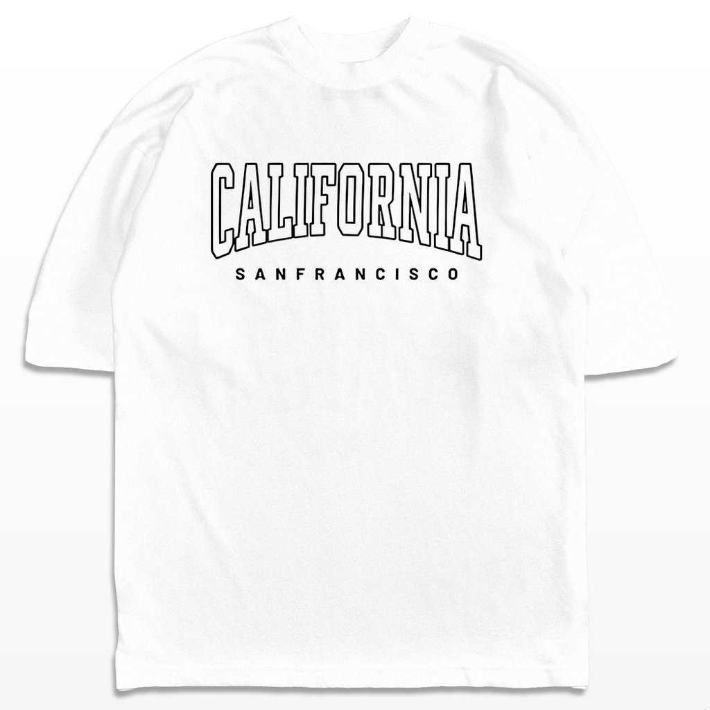 Camiseta Oversized California Preto Streetwear Harajuku Aesthetic Camisa Unissex