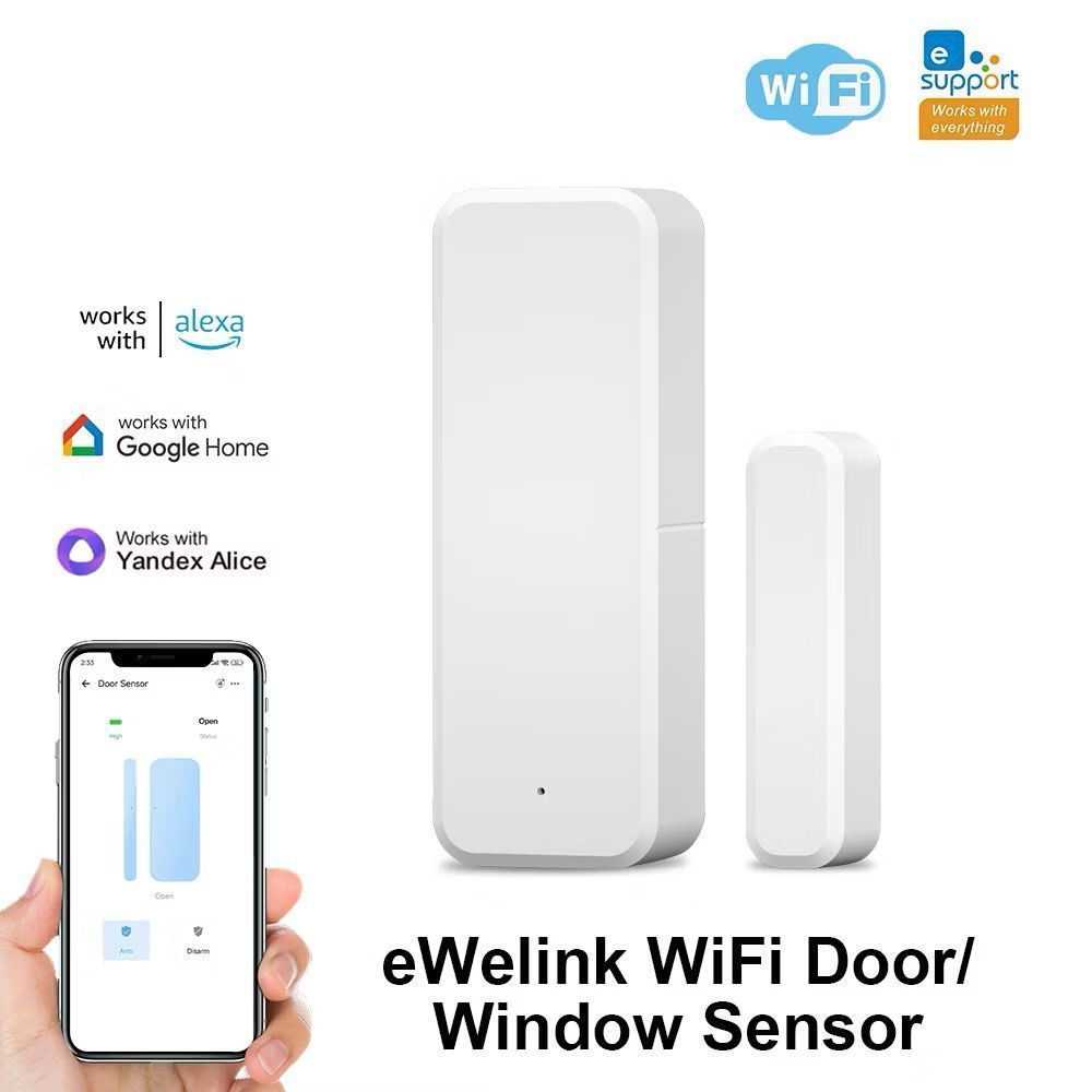 Sensor De Porta Wi-Fi De Alarme Doméstico Com Aviso De Alerta De Aplicativo Ewelink
