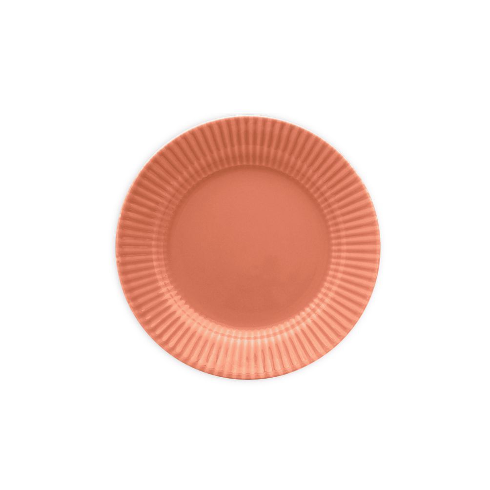 Prato Sobremesa Cerâmica 18cm Canelé Salmão Biona
