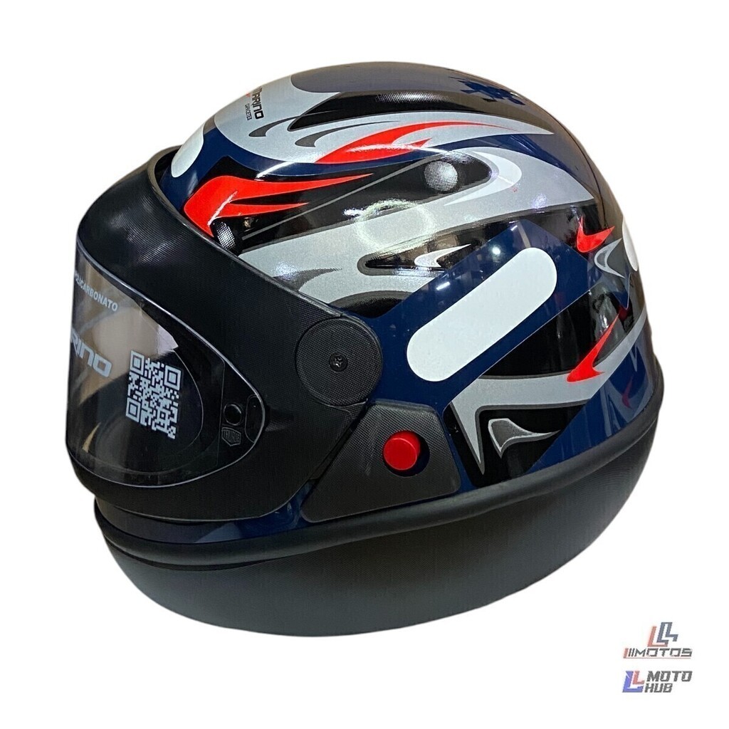 Capacete San Marino Grafic Azul Taurus Tamanho 60