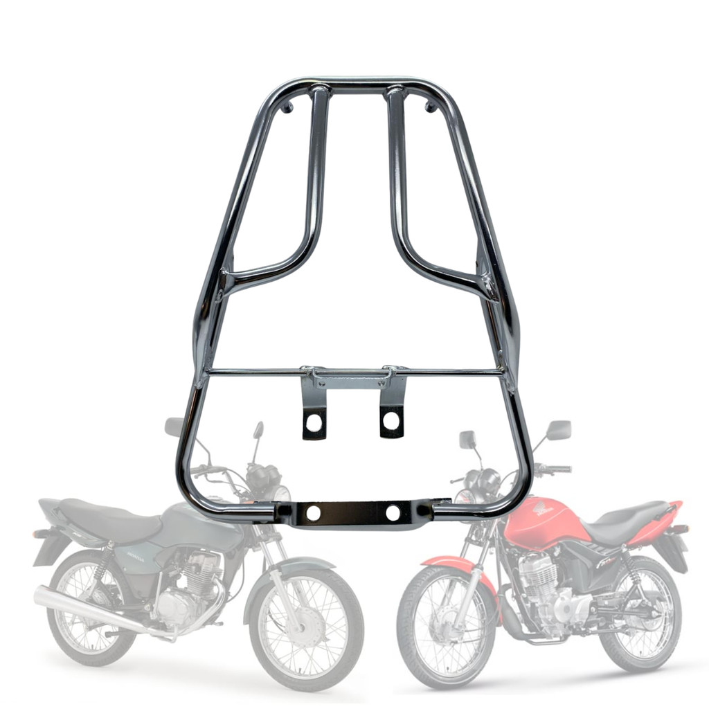 SUPORTE BAGAGEIRO CHURRASQUEIRA TITAN 125 2000-2004 CG FAN 125 2005-2008 CROMADO