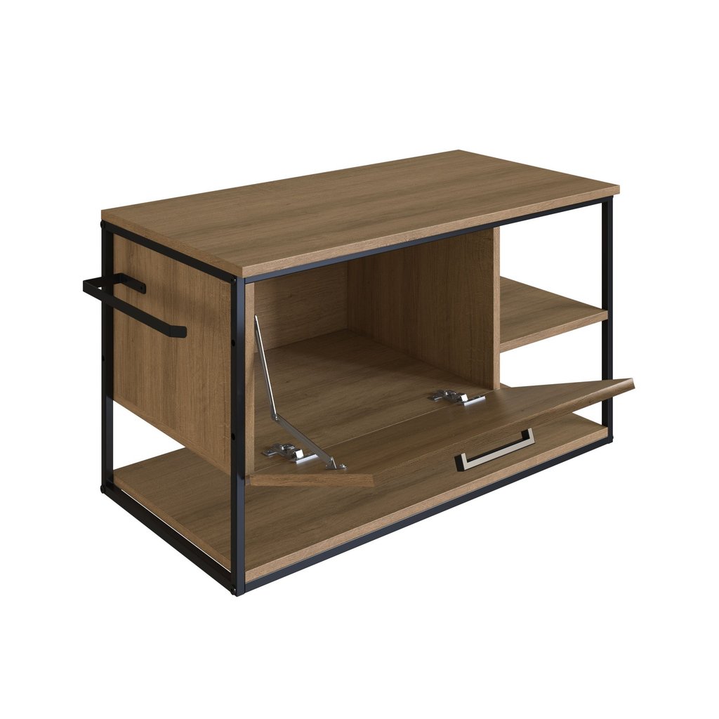 Gabinete Suspenso para Banheiro 80cm com Cuba Marrom/Preto/Mel Preto/Mel · foto 2