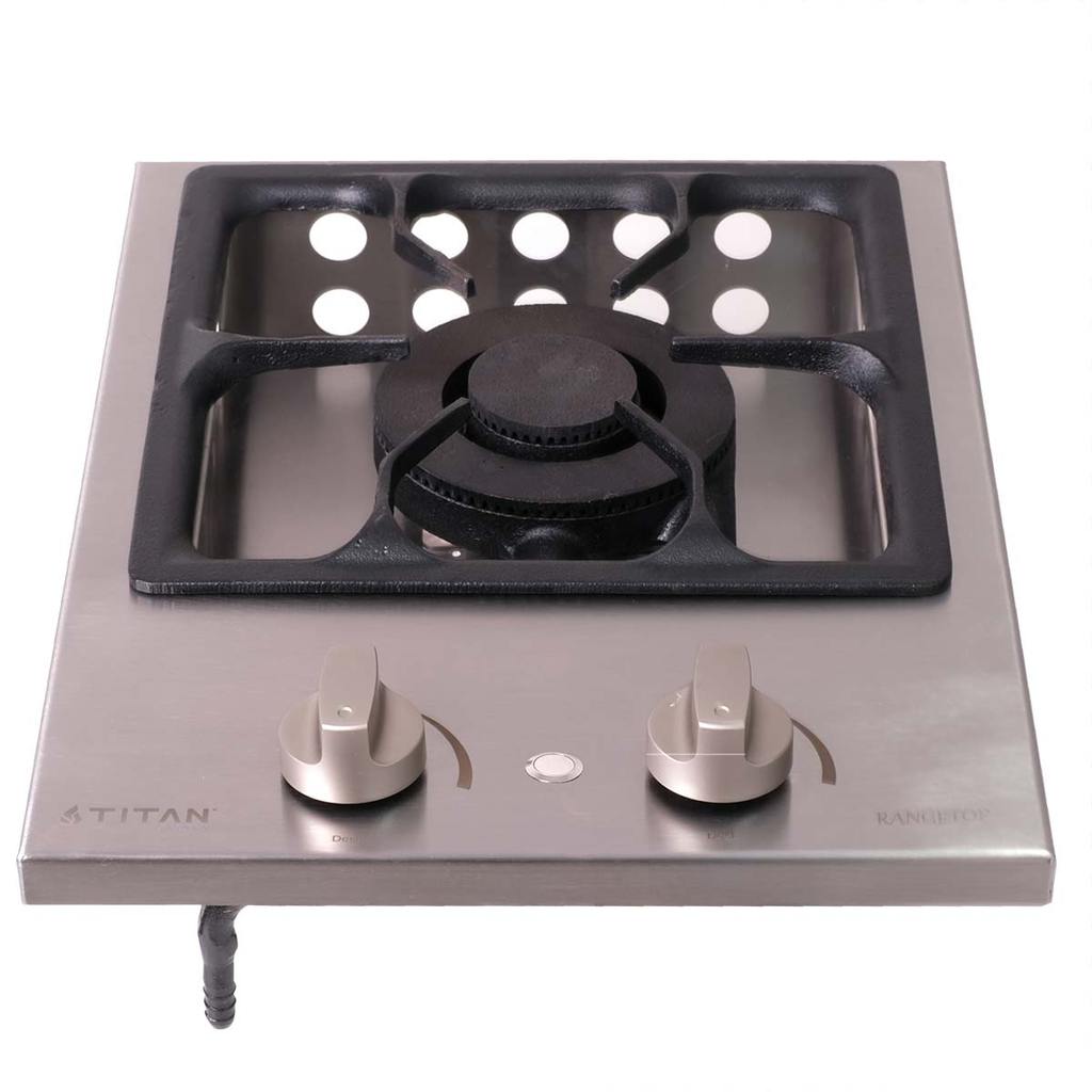 Fogão Cooktop Industrial a Gás 1 Boca Queimador Duplo Rangetop Automático Titan