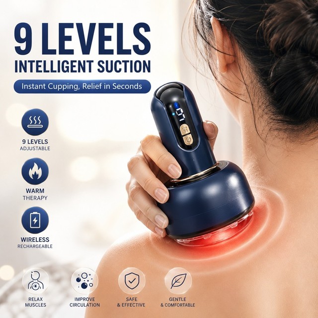 Escova Meridiana Massagem Artefato Cupping Universal Sucção Sha - Ventosa Estética - Massageador A Vácuo Beleza Saúde