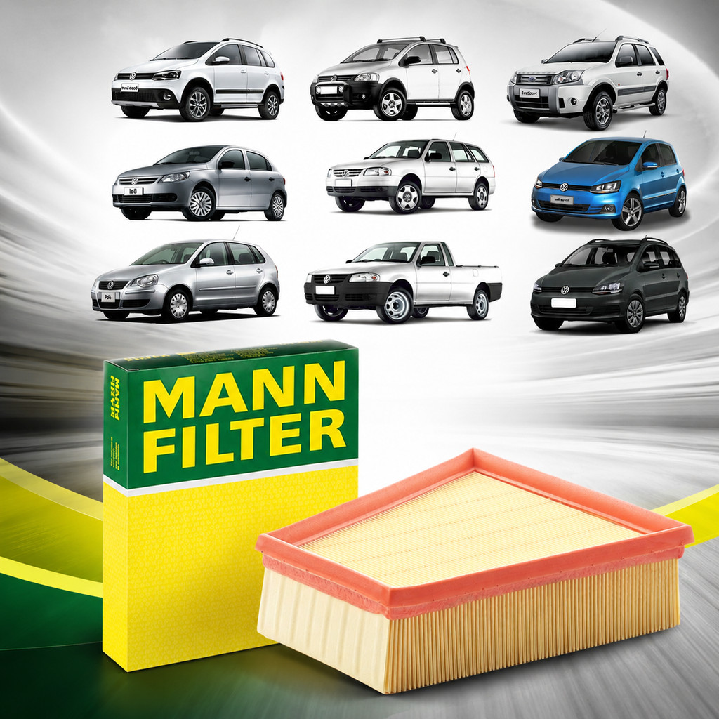 FILTRO DE AR DO MOTOR VW GOL G5 G6, CROSS FOX, POLO, SAVEIRO, VOYAGE, FOX, SPACE FOX (Mann C2295/2)