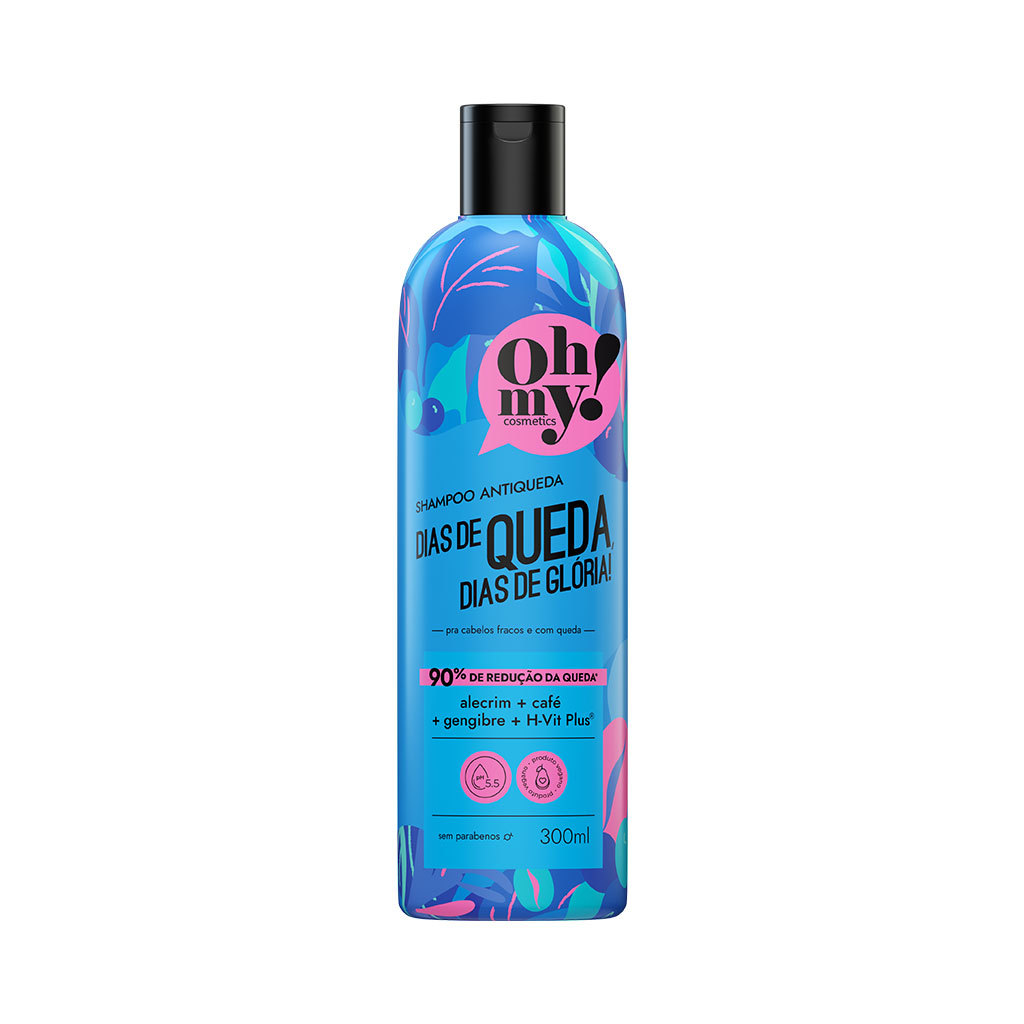 Shampoo Dias de queda, dias de glória! 300ml | Tratamento antiqueda para cabelos fracos e com queda