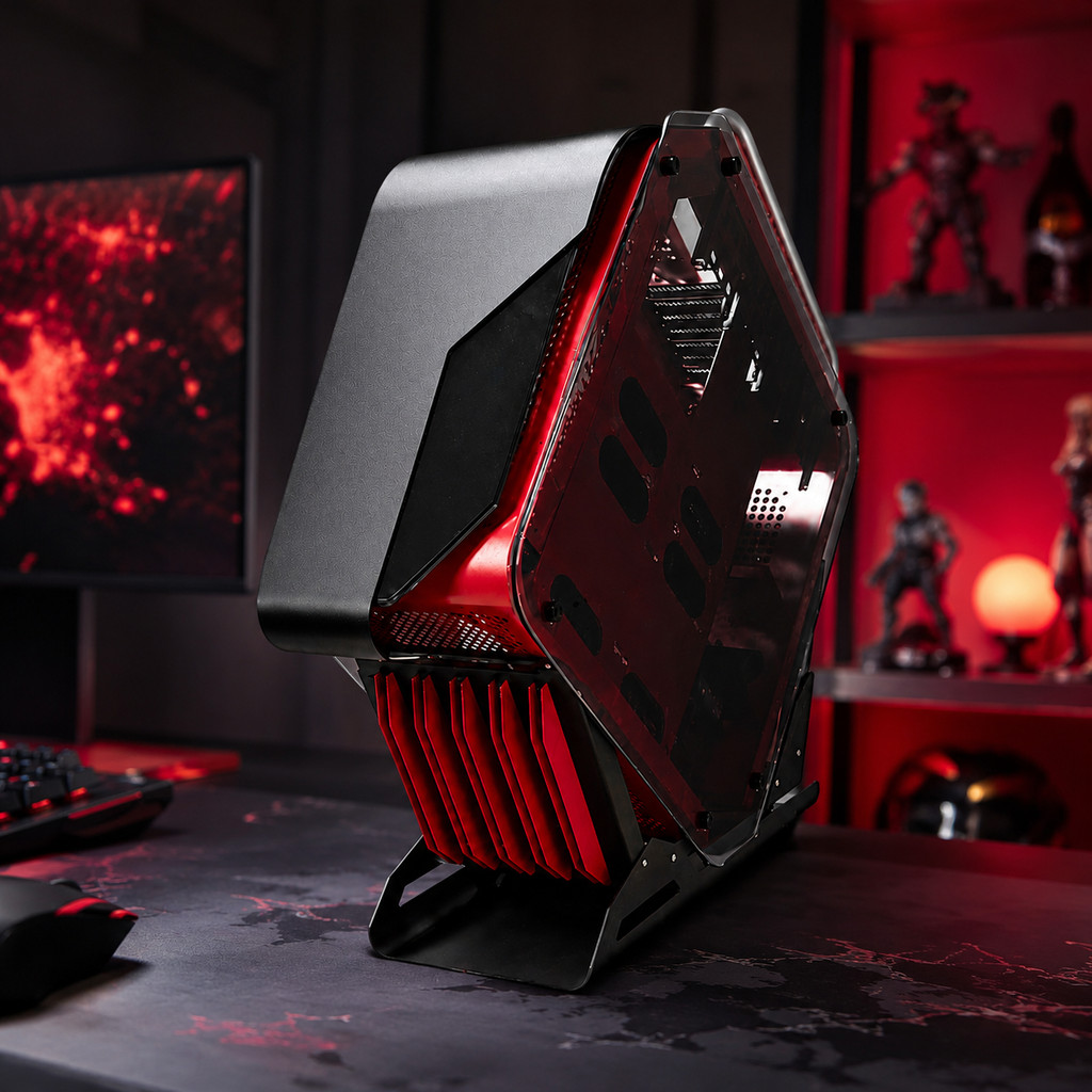 Gabinete para PC Gamer ATX Vidro Temperado Espaço Placa de Vídeo 43cm DELTA-MOLTEN CORE GA