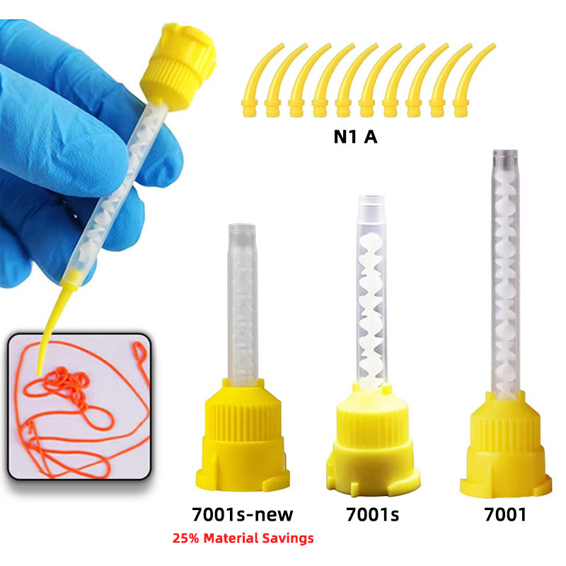 50 Pçs/Saco Material De Impressão Ponta De Mistura Cabeça De Silicone De Borracha