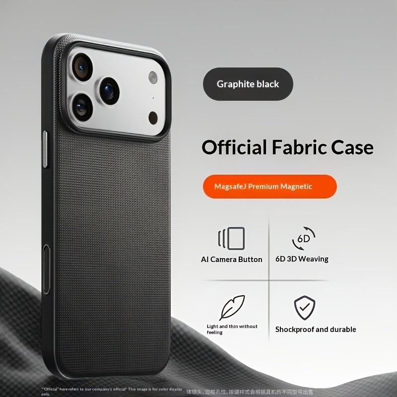Baratie- Capa de Celular: Conjunto de 2 Peças (1 Capa de Celular + 1 Bolsa de Limpeza) Nova Capa Magnética de Tecido Tex