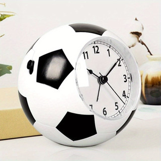 1 unidade de Relógio Despertador Criativo em Forma de Bola de Futebol, Relógio Único com Design de Bola de Futebol, Reló