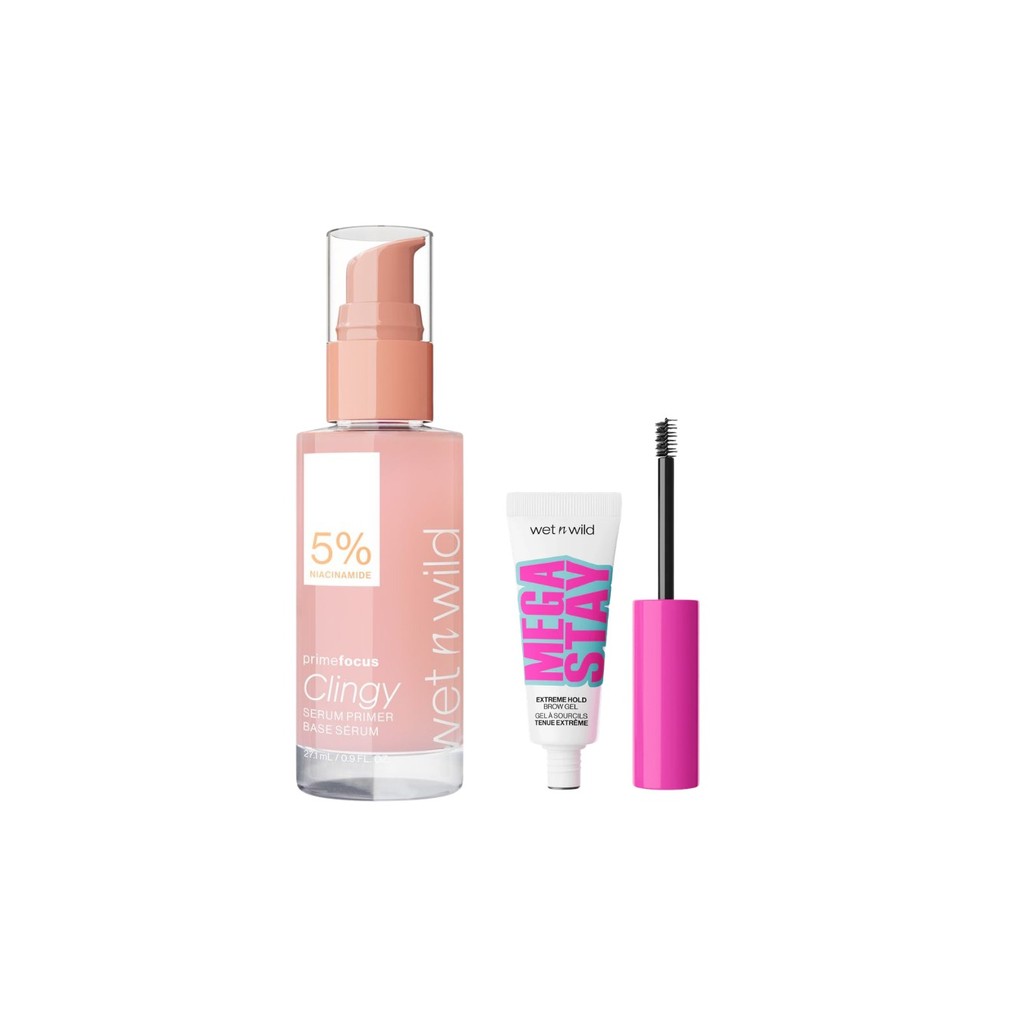 Gel de Sobrancelhas Mega Stay Longa Duração + Primer Facial Serum Prime Focus Cl