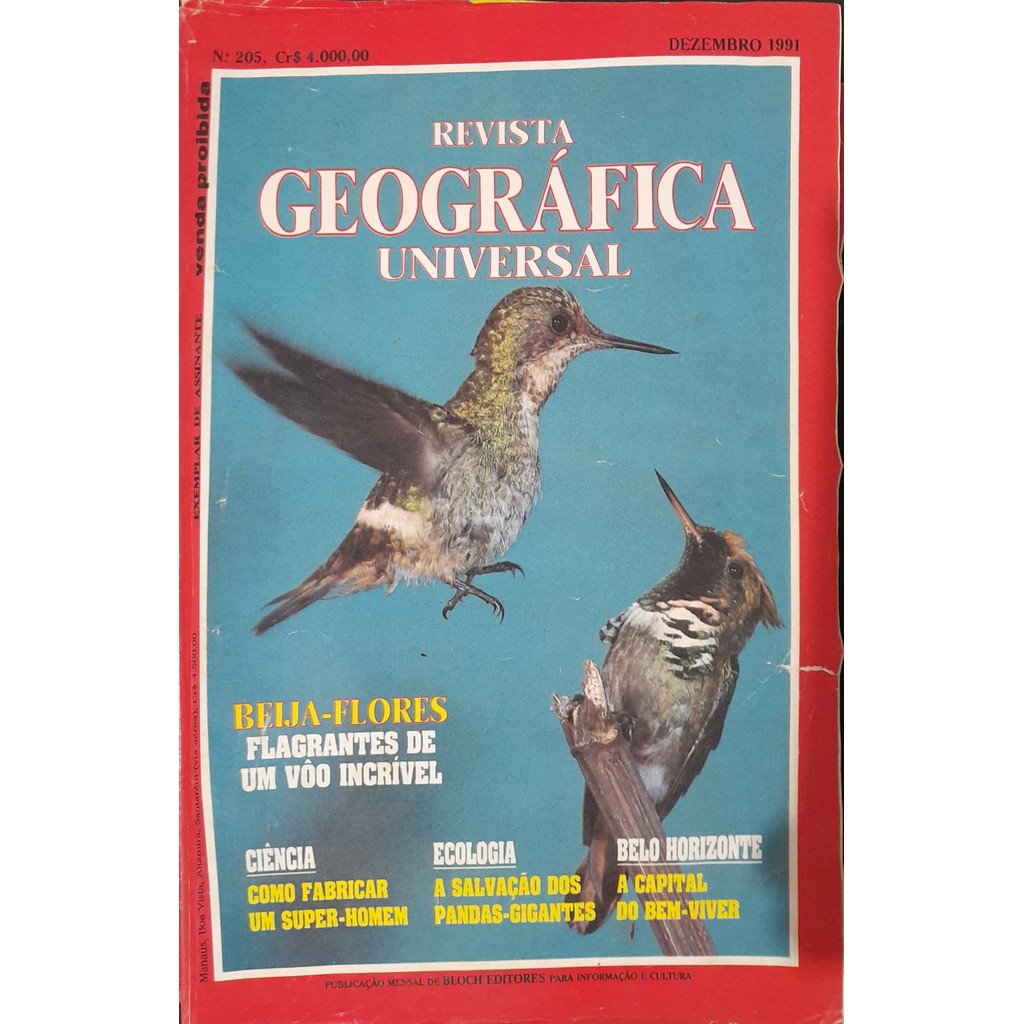 Revista Geográfica Universal nº 205 Dezembro 1991 de Bloch 8000744