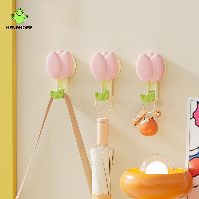 HENGHOME 6 Peças Flor Ventosa Ganchos Forte Sem Broca Adesivo Cabide Para Toalha Banheiro Cozinha Organizador De Parede 