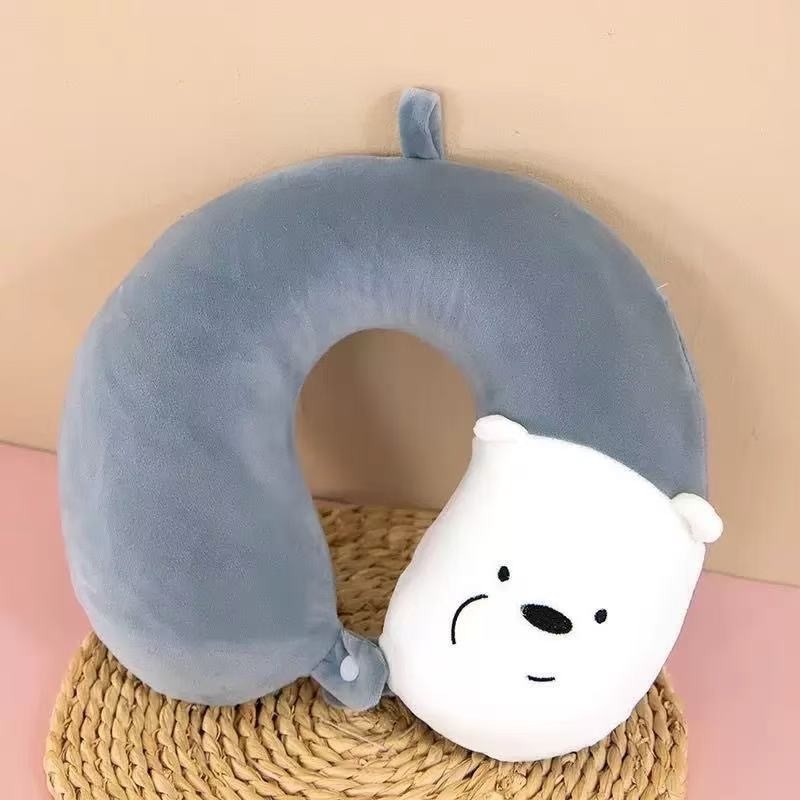 Almofada de pescoço de espuma viscoelástica portátil em forma de U para viagem em Oferta na Shopee