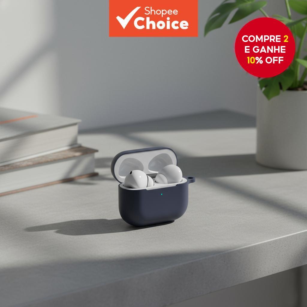 A9 Pro Fones de Ouvido Bluetooth, Capa de Silicone TPU, Proteção de Tela Sensível ao Toque, Absorção de Impacto, Capa em Oferta na Shopee