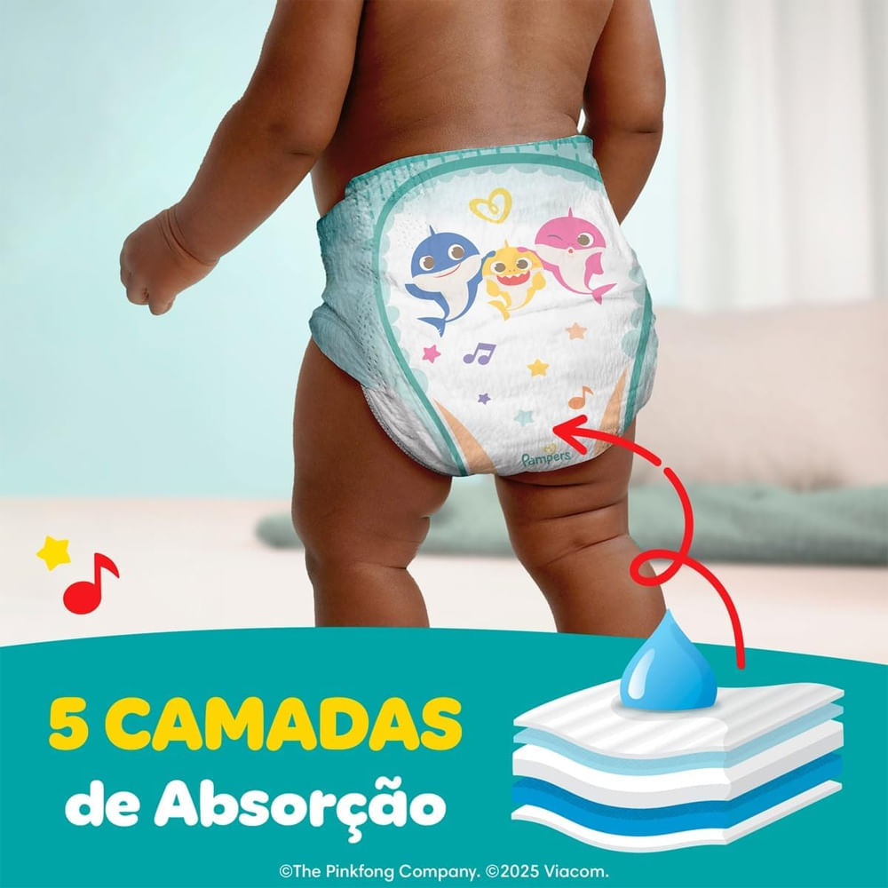 Detalhes do Kit 2 Fraldas Descartáveis Pampers Supersequinha Jumbo G - 160 Tiras