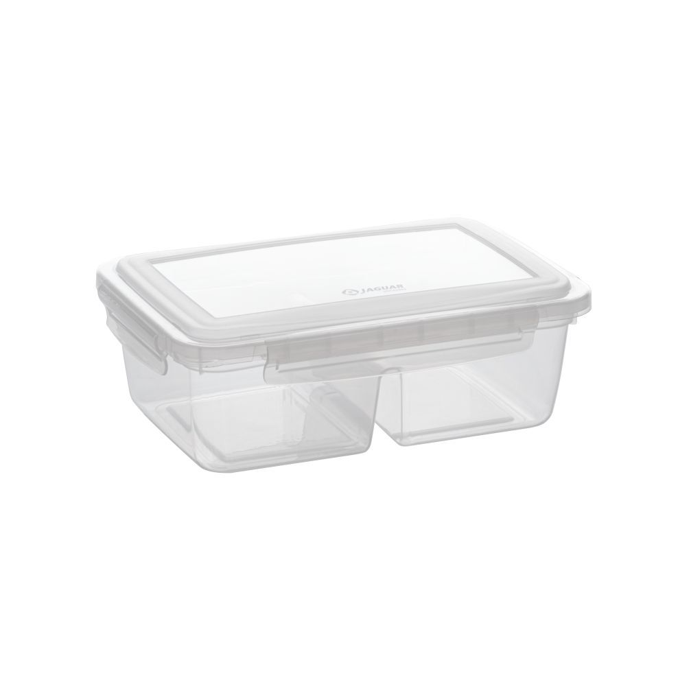 Pote Plástico Eazy Lock Retangular Com Divisão 1,25L Jaguar