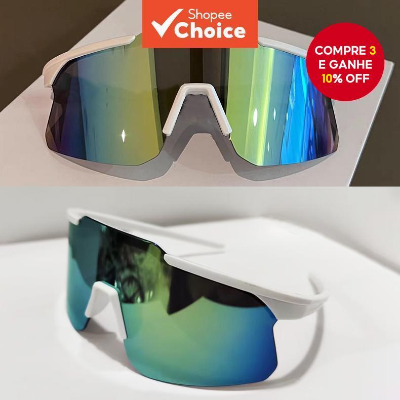 Óculos de Ciclismo Universais Resistentes ao Vento - Proteção UV, Design Slim de Grande Armação para Atividades ao Ar