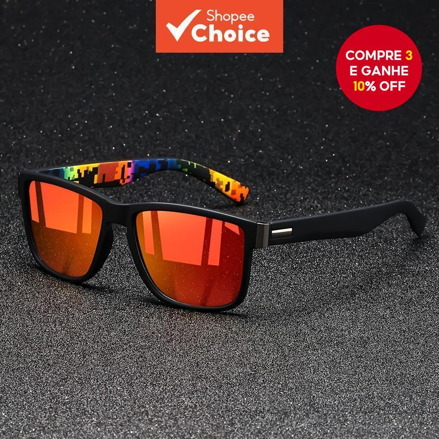 Novos Óculos De Sol Esportivos Unissex , Armação Quadrada De Proteção UV Para Pesca E Viagens Ao Ar Livre