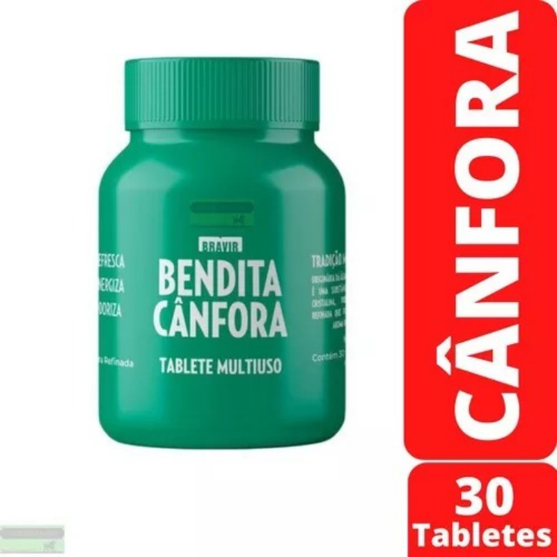 Canfora Bendita Cânfora Bravir Com 30 Tabletes Multiuso