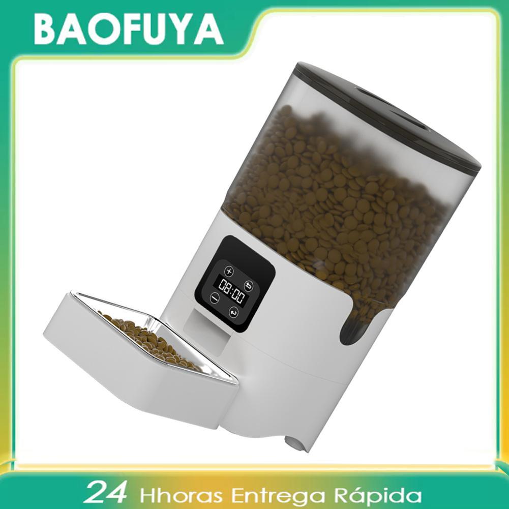 baofuya.br Alimentador automático para gatos com capacidade de 6L, modelo com botão liga / desliga duplo para gatos,