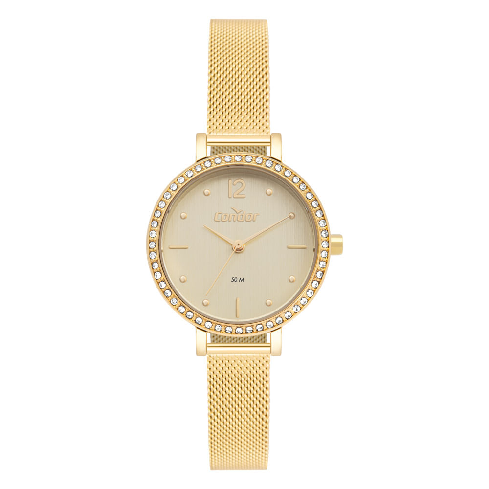 Relógio Condor Feminino Brilho Dourado - CO2035OAP/4X