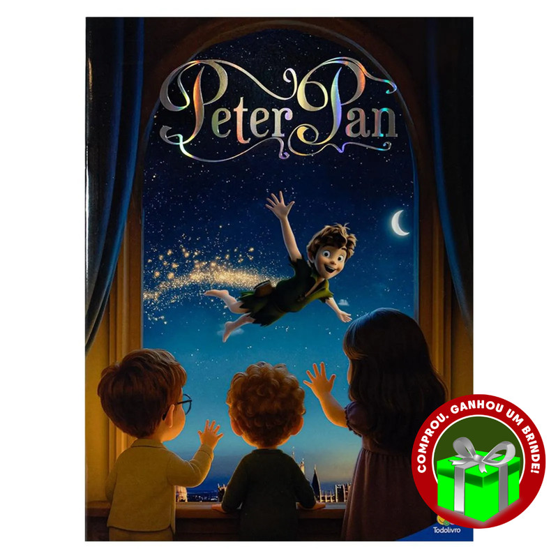 Livro Clássicos Pop Ups Peter Pan SBN Crianças Filhos Infantil Desenho História Brincar Pintar
