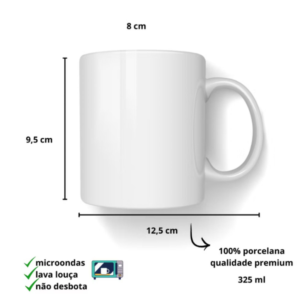 Caneca Cruzeiro Raposa – Presente Torcedor Azul Celeste — imagem 2 de 2