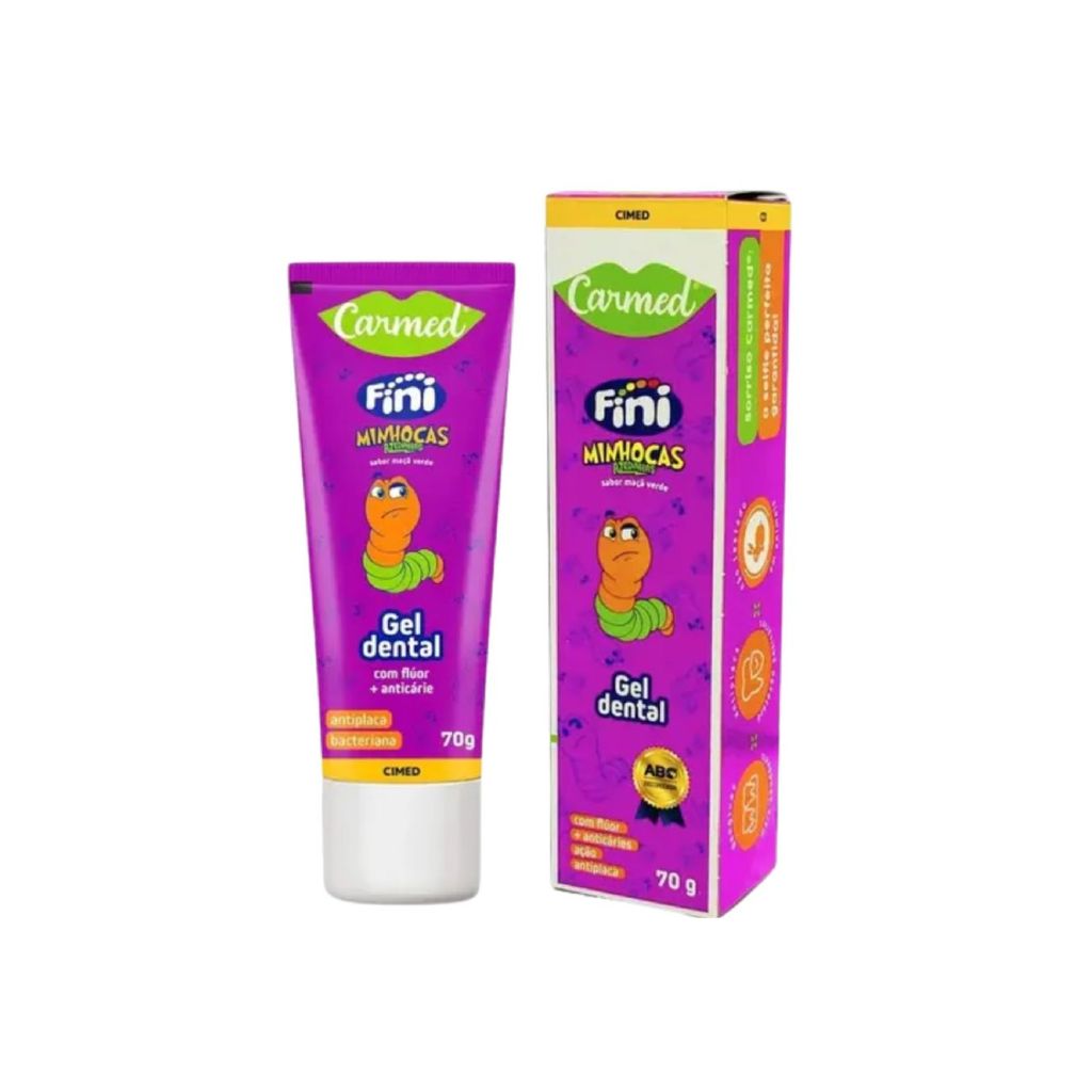 GEL DENTAL CARMED C/FLUOR MINHOCAS 70G