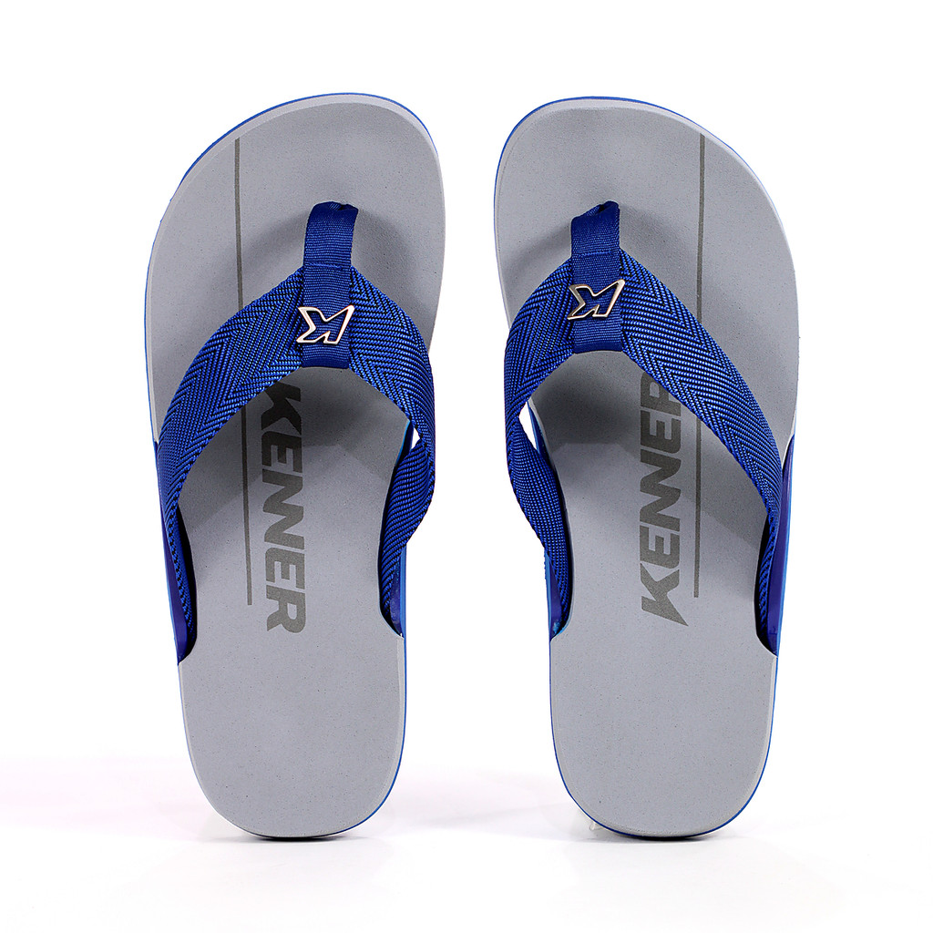 Chinelo Kenner NK6 Azul e Cinza - Juvenil