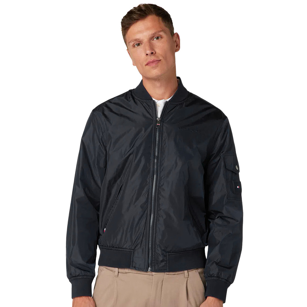 Jaqueta Tommy Hilfiger Masculina Varsity Bomber Azul Marinho