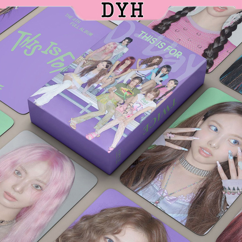 55pcs/box TWICE Cartão Holográfico Photocard Isto É Para Álbum KPOP LOMO Card