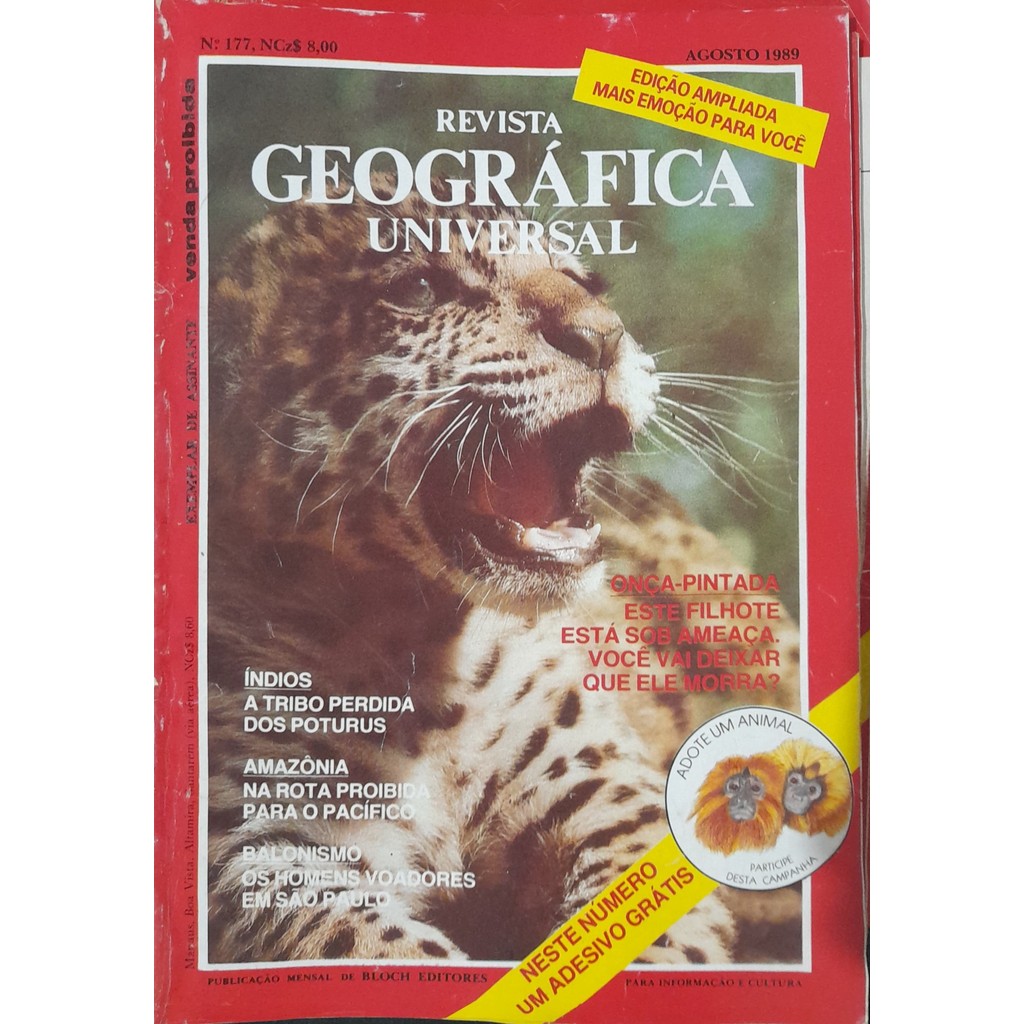 Revista Geográfica Universal nº 177 Agosto 1989 de Bloch 8000725