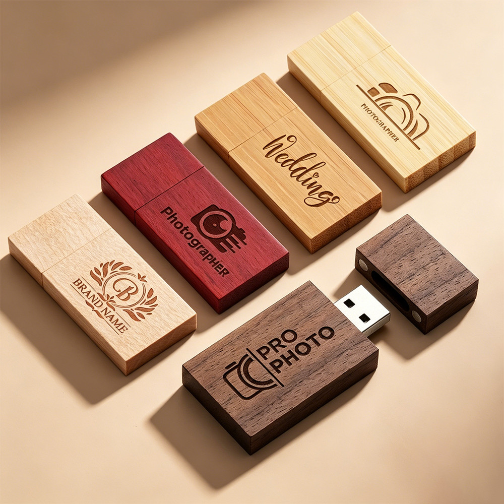 Pendrive USB 2.0 De Madeira Com Personalização Gratuita , 4GB , 8GB , 16GB , 32GB , 64GB , 128GB , Presente De Casamento