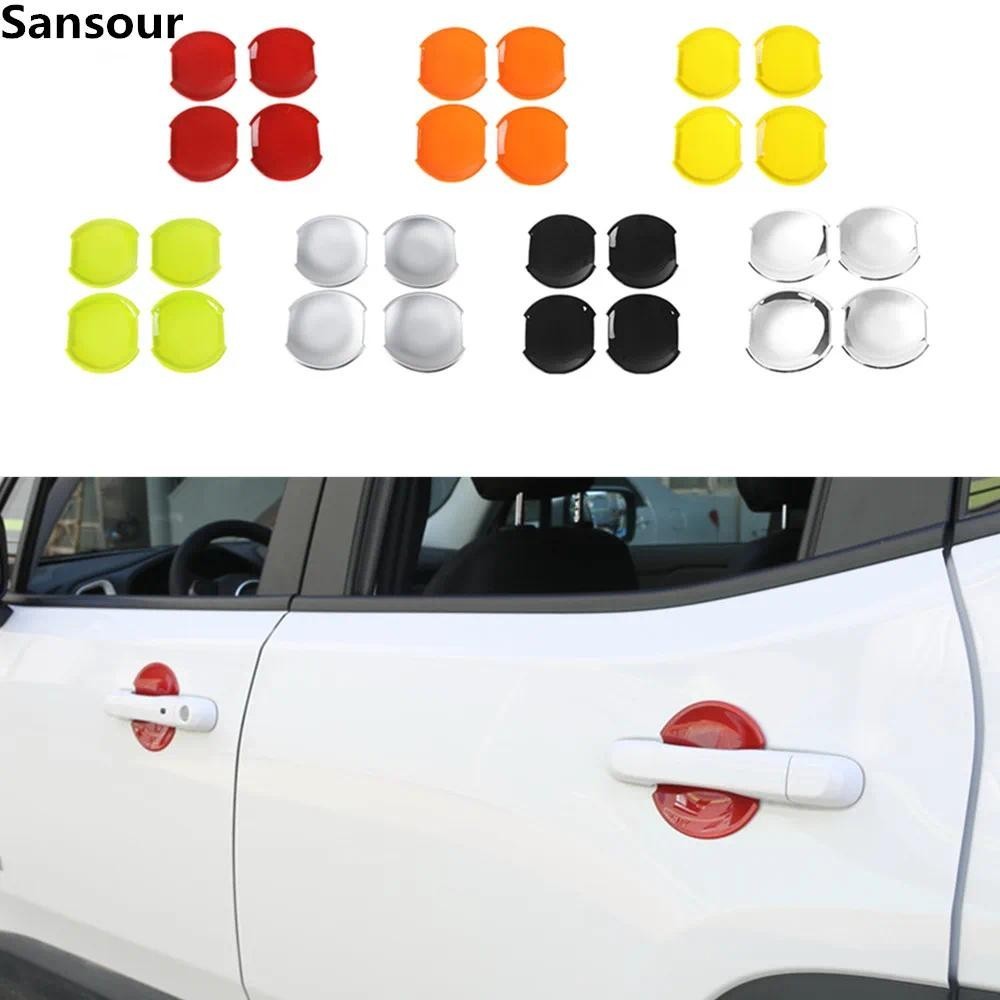 ABS Maçaneta Da Porta Do Carro Tigela Decoração Capa Guarnição Adesivos Para Jeep Renegade 2016-2021 Acessórios Exterior