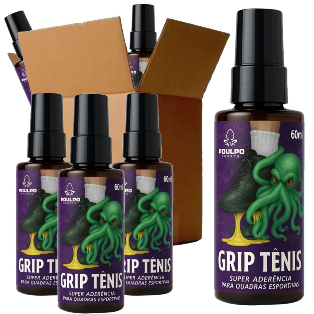 Kit 8 Cola Grip Para Não Escorregar Jogando Em Quadra 60ML Chuteira Tênis Futsal Vôlei Basquete