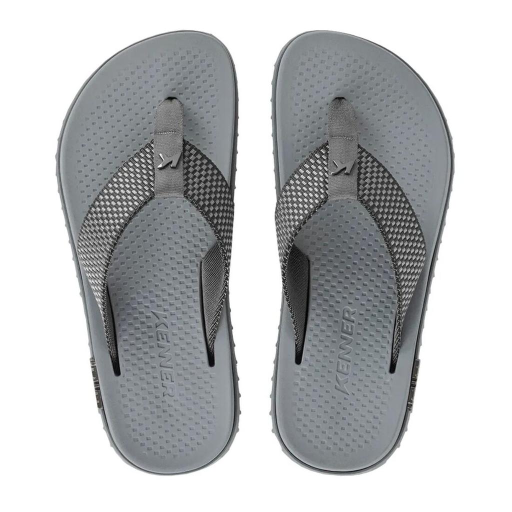 Detalhes do Chinelo Kenner K Pro Dots Cinza Chumbo