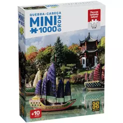 Mini Quebra-cabeça 1000 peças Jardim Chinês de Quebec