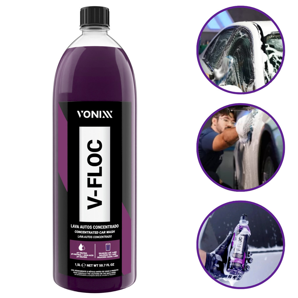 Shampoo Automotivo Vonixx V-Floc 1,5L Super Concentrado Econômico Alto Rendimento em Oferta na Shopee