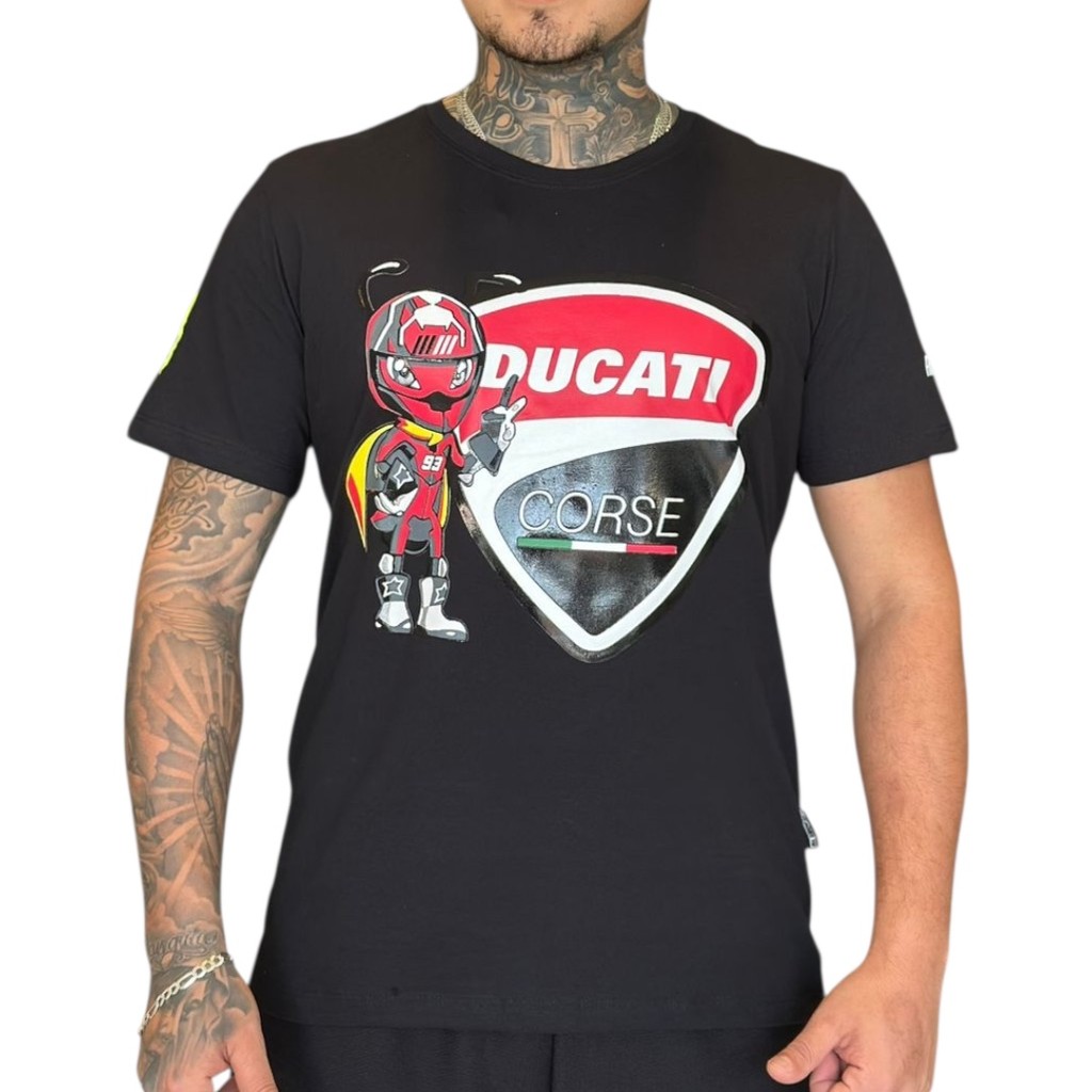 CAMISETA MASCULINA MOTO MOTOGP MARC MÁRQUEZ DUCATI
