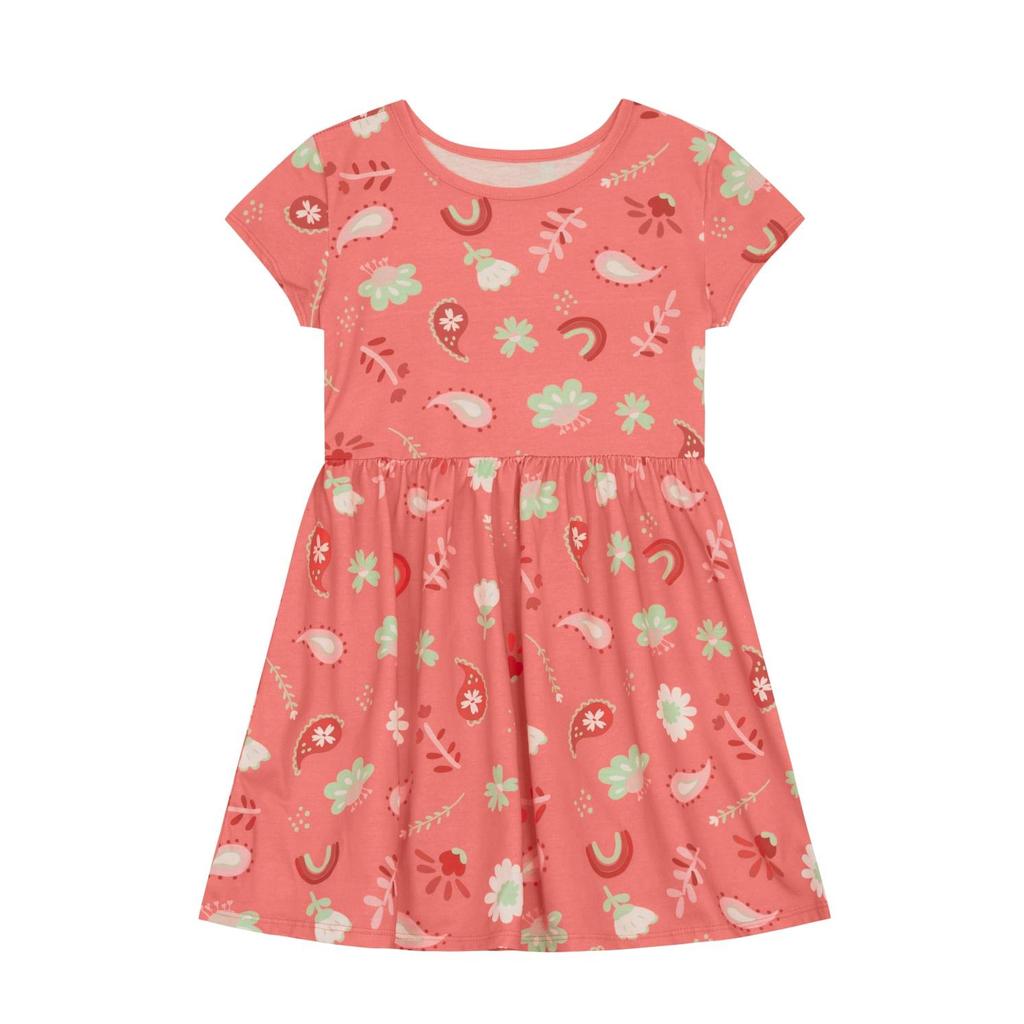 Vestido infantil menina arco-íris Brandili -Rosa em Oferta na Shopee
