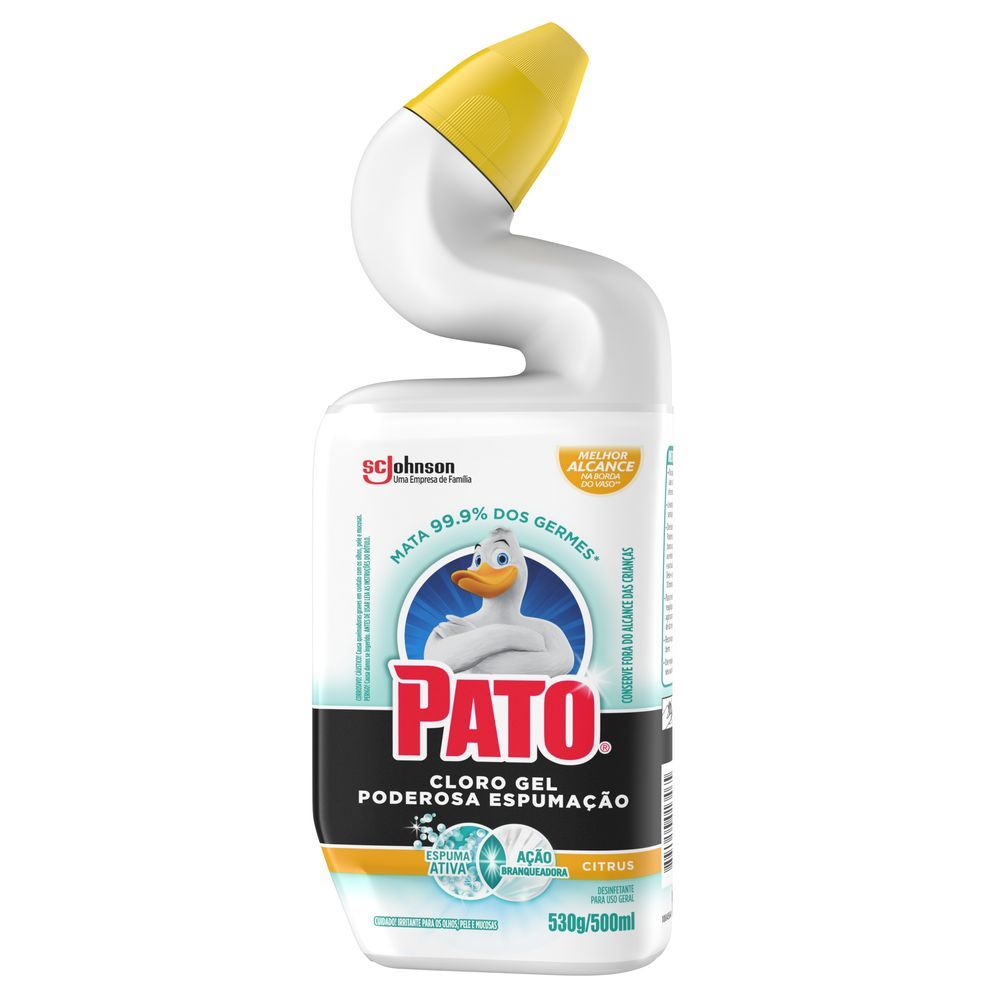 Limpador Sanitário Pato Cloro Gel Poderosa Espumação Citrus 500ml