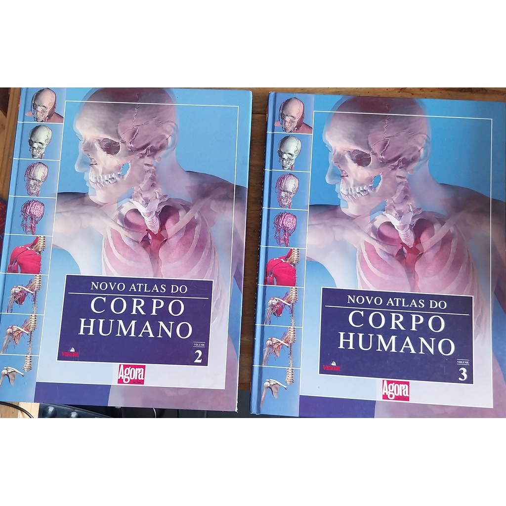 LIVRO, KIT(2), NOVO ATLAS DO CORPO HUMANO, VOL.2 , VOL. 3, ED. AGORA SÃO PAULO