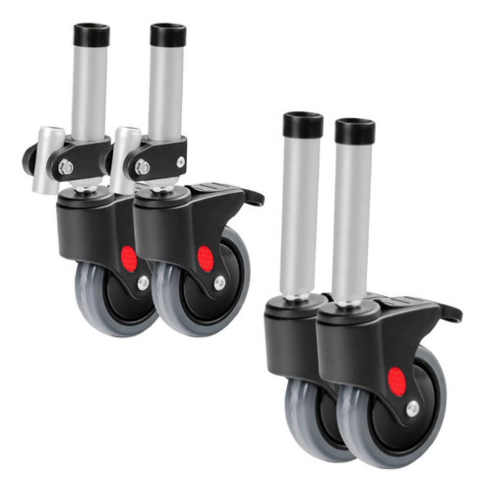 Kit 4 Rodas Frontal E Traseira Cadeira Banho 135kg Sc101b