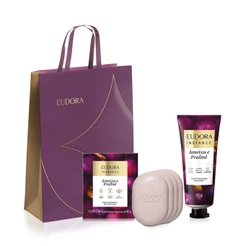 Combo Instance Ameixa e Praliné: Sabonete em Barra 4x80g + Creme de Mãos 30g + Sacola