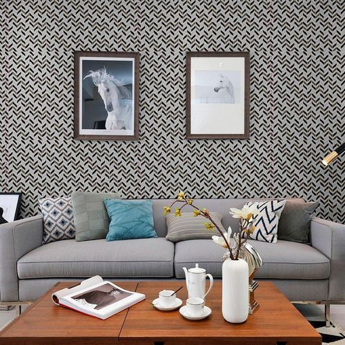 Papel De Parede 5M Adesivo Pratico Geometrico Parede Decorativa Textura PVC Estampa Zig Zag Achadinhos Shopee