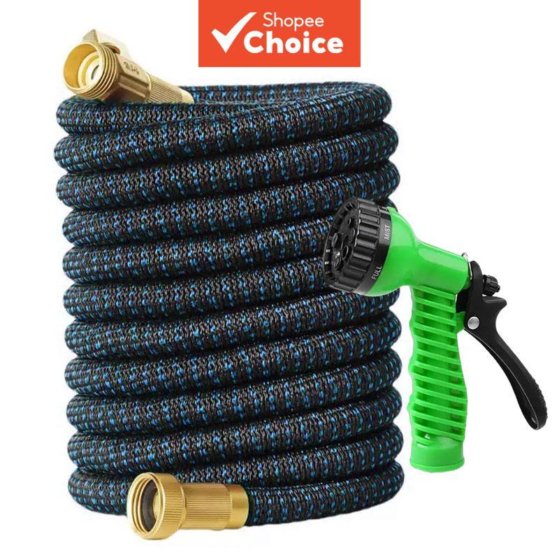 Mangueira Retrátil de Jardim – Com Mangueira 3x Alongada – Bico de Alta Pressão – Ideal para Limpeza Externa e Lavagem